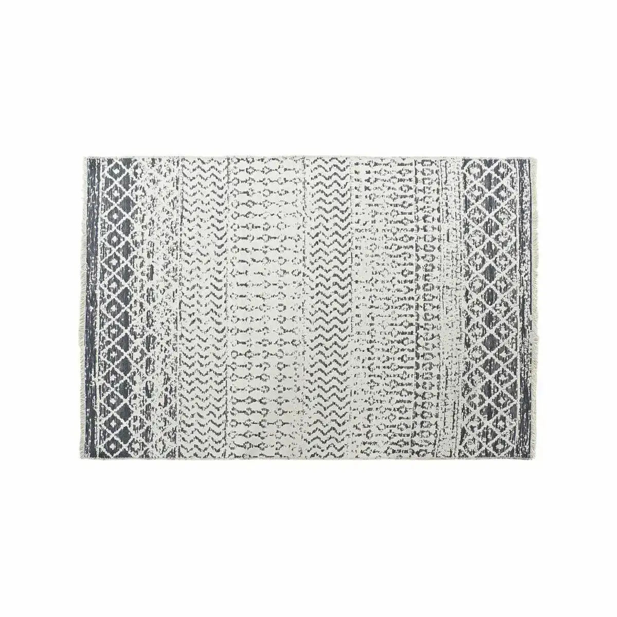 Tapis dkd home decor blanc gris polyester coton 120 x 180 x 1 cm _3765. DIAYTAR COTE D'IVOIRE - Là où le Chic Rencontre la Tradition. Naviguez à travers notre catalogue et choisissez des produits qui équilibrent l'élégance intemporelle et l'innovation moderne.