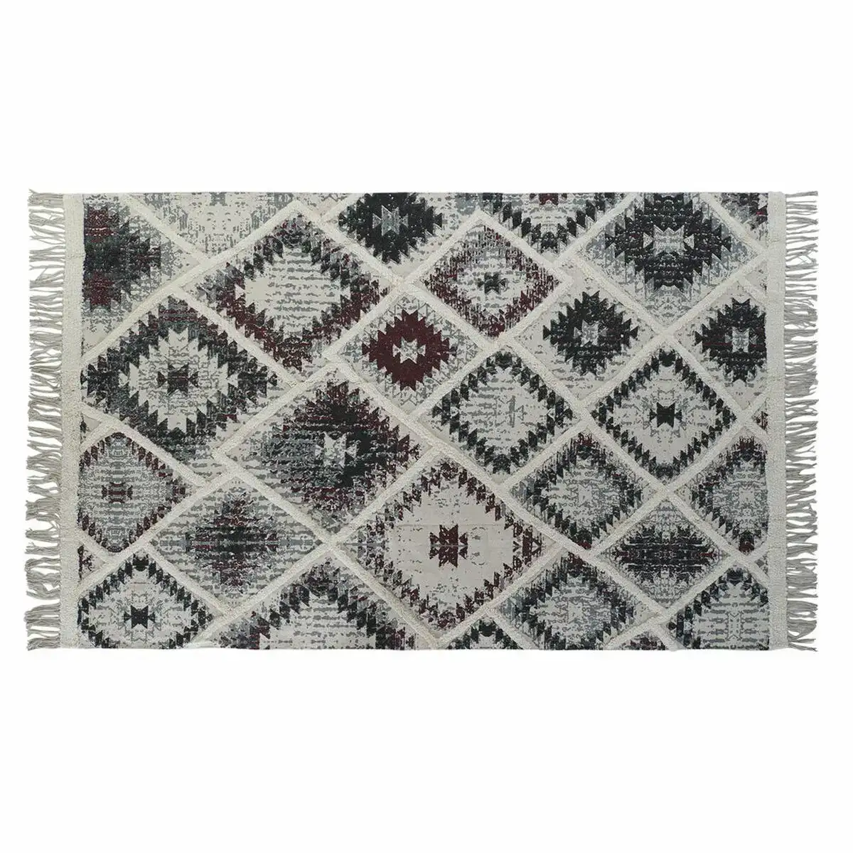 Tapis dkd home decor blanc rouge coton 200 x 290 x 1 cm _7849. DIAYTAR COTE D'IVOIRE - Votre Destination Shopping Incontournable. Parcourez nos rayons virtuels et trouvez des articles qui répondent à tous vos besoins, du quotidien à l'exceptionnel.
