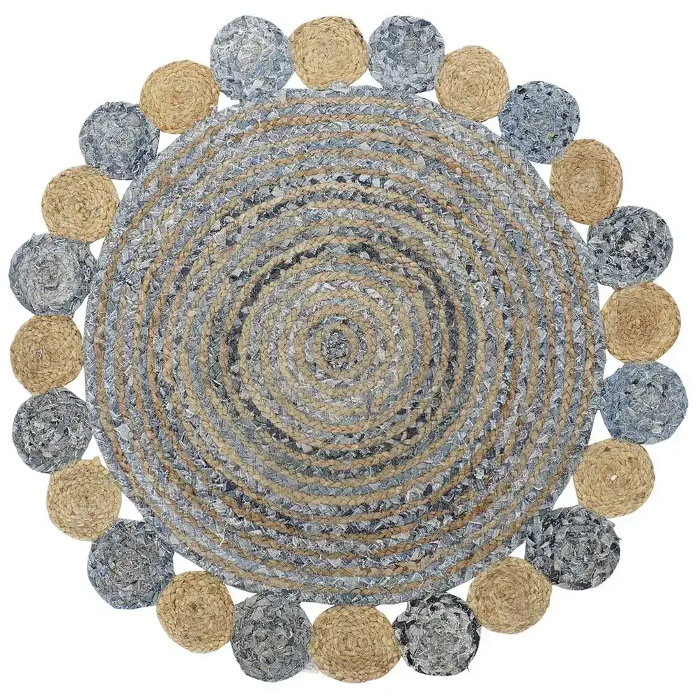 Tapis dkd home decor bleu multicouleur indien 200 x 200 x 1 cm _6944. DIAYTAR COTE D'IVOIRE - L'Équilibre Parfait entre Tradition et Modernité. Explorez notre collection pour trouver des produits qui incarnent la culture et la contemporanéité du Côte d'Ivoire.