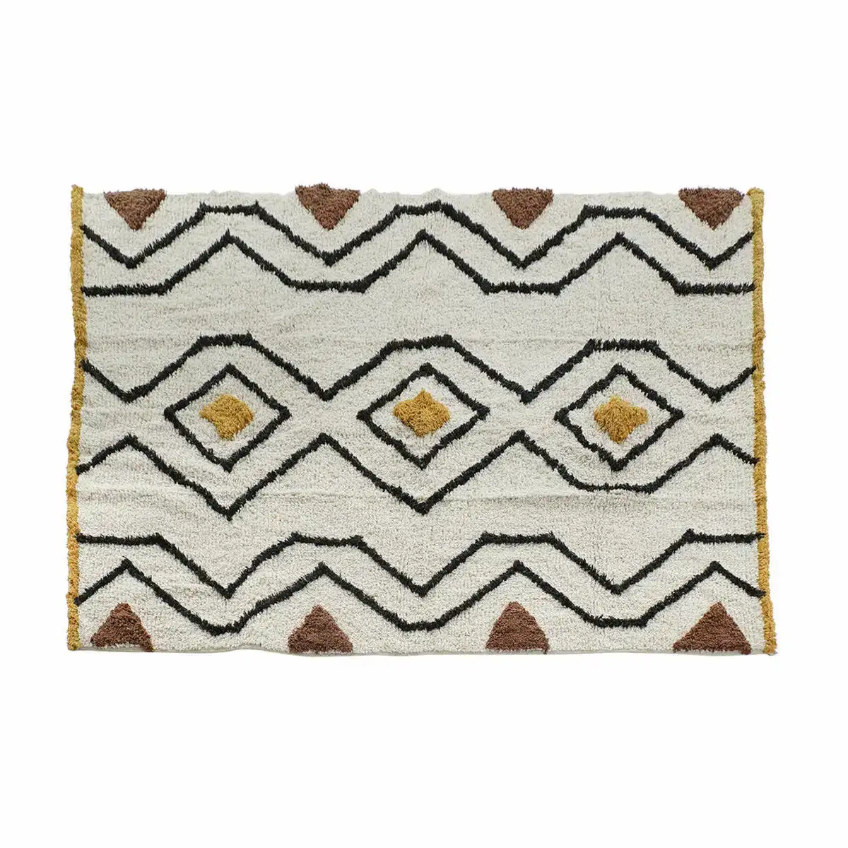 Tapis dkd home decor coton boho 120 x 180 x 1 cm _9945. DIAYTAR COTE D'IVOIRE - Là où Chaque Achat a du Sens. Explorez notre gamme et choisissez des produits qui racontent une histoire, du traditionnel au contemporain.