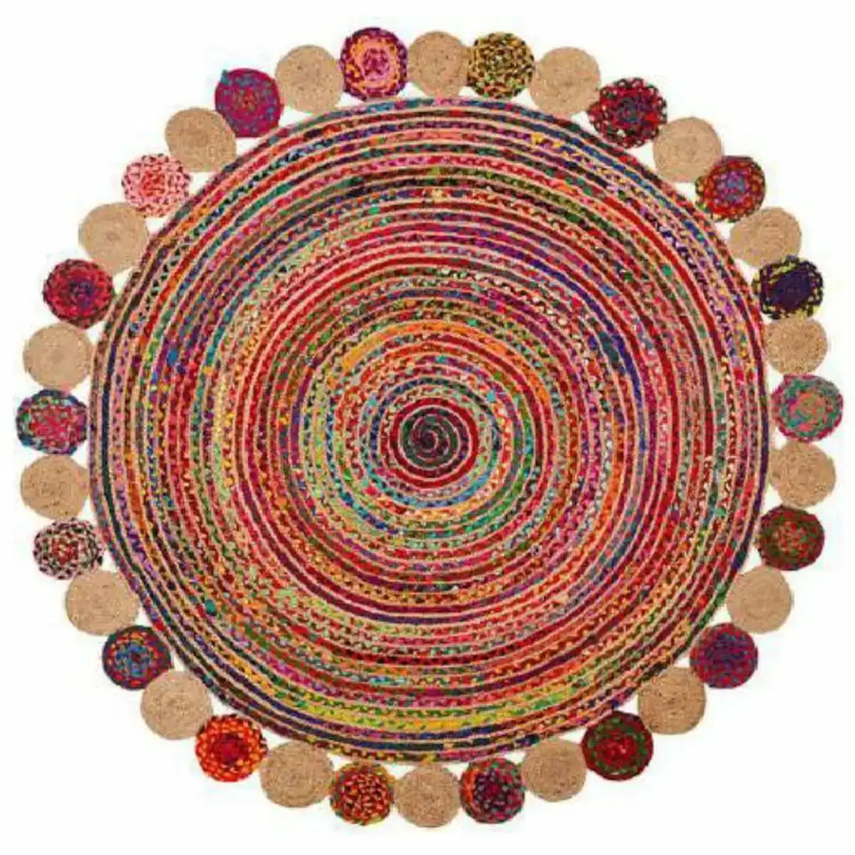 Tapis dkd home decor coton multicouleur jute 200 x 200 x 1 cm _1680. DIAYTAR COTE D'IVOIRE - Votre Destination pour un Shopping Inégalé. Naviguez à travers notre sélection minutieuse pour trouver des produits qui répondent à tous vos besoins.