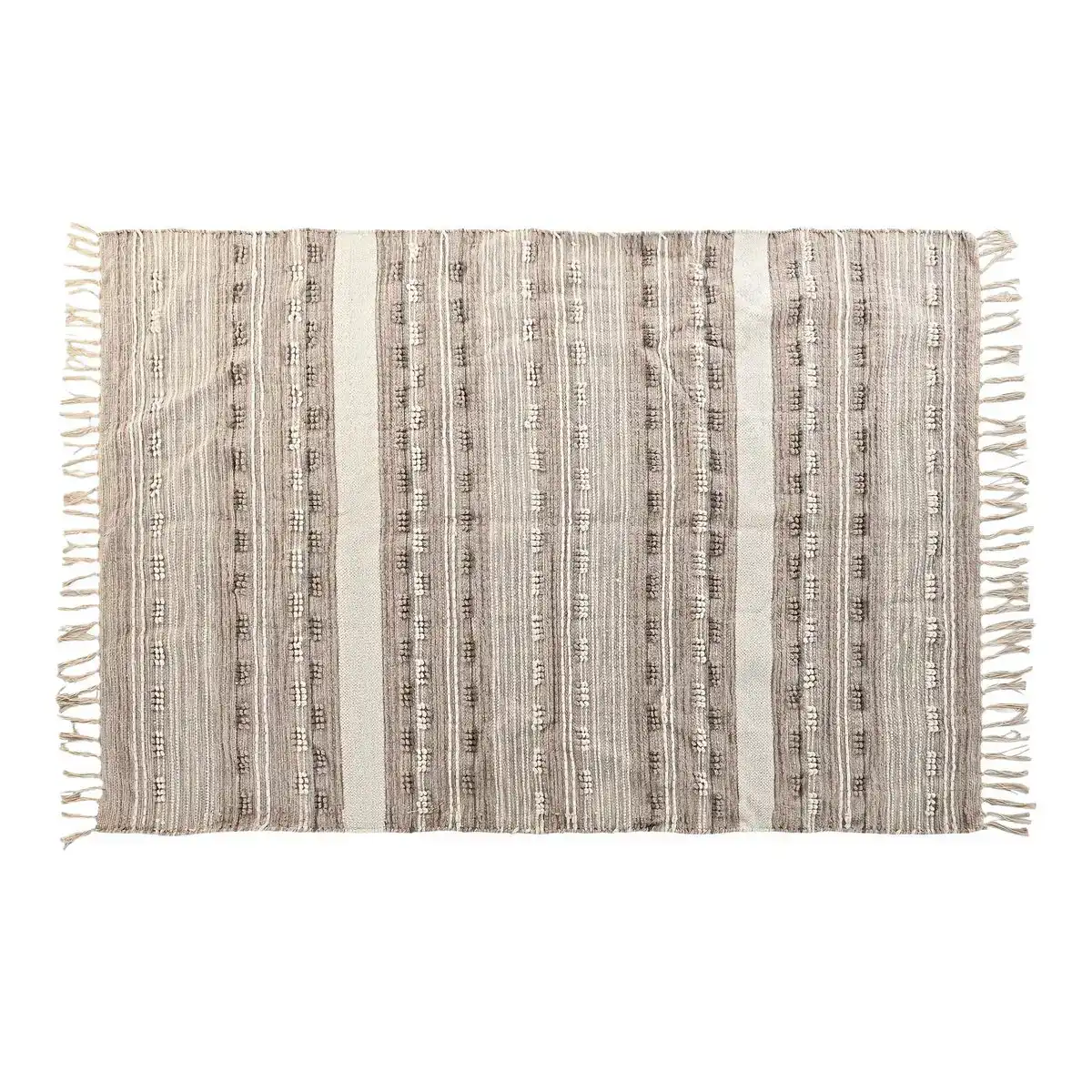 Tapis dkd home decor frange boho polyester coton 120 x 180 cm _1346. DIAYTAR COTE D'IVOIRE - Où Votre Shopping Prend Vie. Explorez notre boutique en ligne pour trouver des articles qui vous ressemblent et qui ajoutent de l'éclat à votre quotidien.