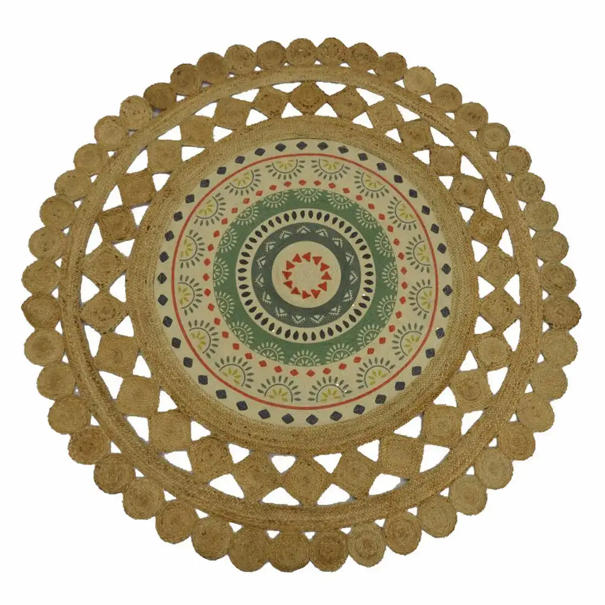 Tapis dkd home decor marron multicouleur 200 x 200 x 0 75 cm _1347. DIAYTAR COTE D'IVOIRE - Votre Passage vers l'Élégance Abordable. Explorez notre collection où chaque produit est choisi pour sa qualité et son accessibilité, incarnant ainsi l'essence du Côte d'Ivoire.