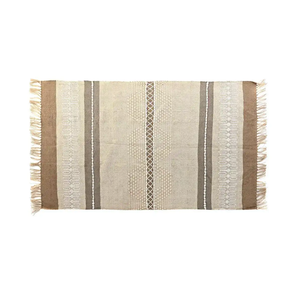 Tapis dkd home decor marron polyester coton 117 x 198 x 0 7 cm _1476. DIAYTAR COTE D'IVOIRE - Où Choisir Devient une Expérience Personnalisée. Explorez notre boutique en ligne pour découvrir des produits qui s'adaptent à votre style et à votre essence.