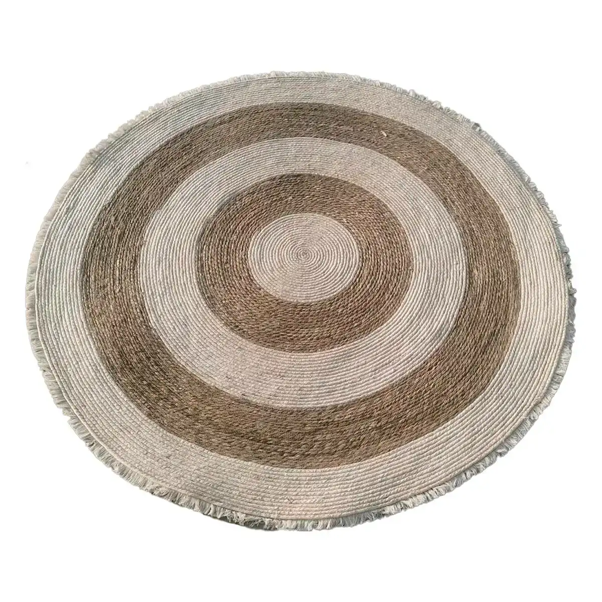 Tapis dkd home decor naturel beige boho 150 x 150 x 1 cm _2276. DIAYTAR COTE D'IVOIRE - L'Art de Vivre en Couleurs. Découvrez notre boutique en ligne et trouvez des produits qui ajoutent une palette vibrante à votre quotidien.