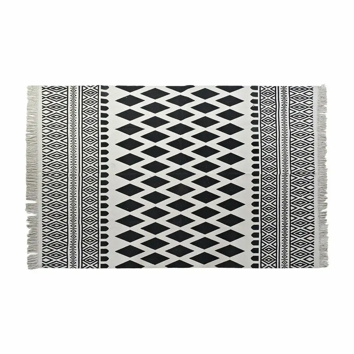 Tapis dkd home decor noir blanc 120 x 180 x 0 7 cm _9998. DIAYTAR COTE D'IVOIRE - Votre Destination pour un Shopping Réfléchi. Découvrez notre gamme variée et choisissez des produits qui correspondent à vos valeurs et à votre style de vie.