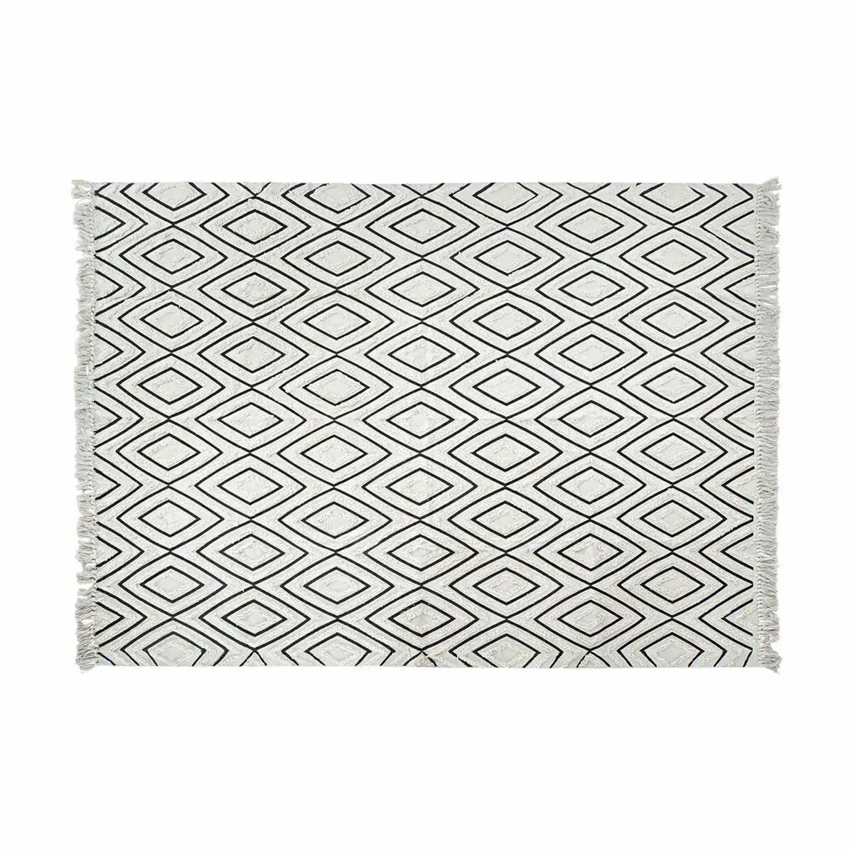 Tapis dkd home decor noir blanc 120 x 180 x 1 cm _8589. DIAYTAR COTE D'IVOIRE - L'Art de Vivre avec Authenticité. Explorez notre gamme de produits artisanaux et découvrez des articles qui apportent une touche unique à votre vie.