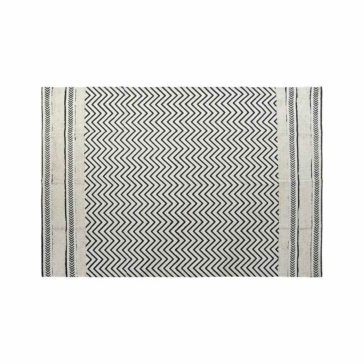 Tapis dkd home decor noir zigzag blanc 120 x 180 x 0 7 cm _5100. Bienvenue chez DIAYTAR COTE D'IVOIRE - Où le Shopping Rencontre la Qualité. Explorez notre sélection soigneusement conçue et trouvez des produits qui définissent le luxe abordable.