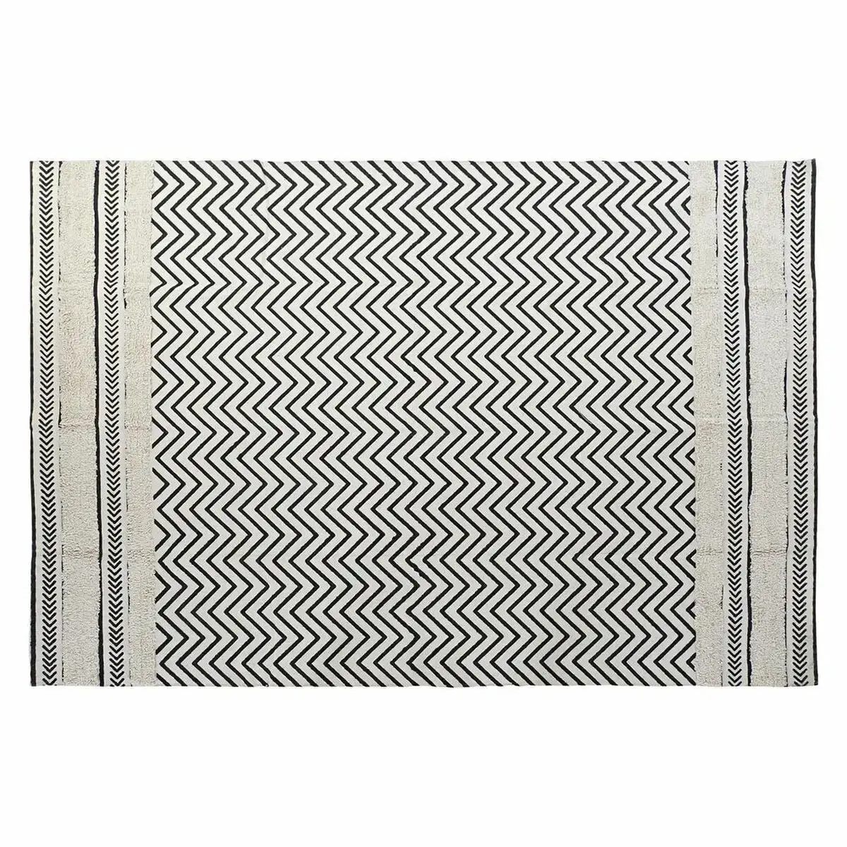 Tapis dkd home decor noir zigzag blanc 160 x 226 x 0 7 cm _8798. DIAYTAR COTE D'IVOIRE - Votre Boutique en Ligne, Votre Choix Illimité. Parcourez nos rayons et découvrez des produits qui vous inspirent, de la mode à la maison et bien plus.