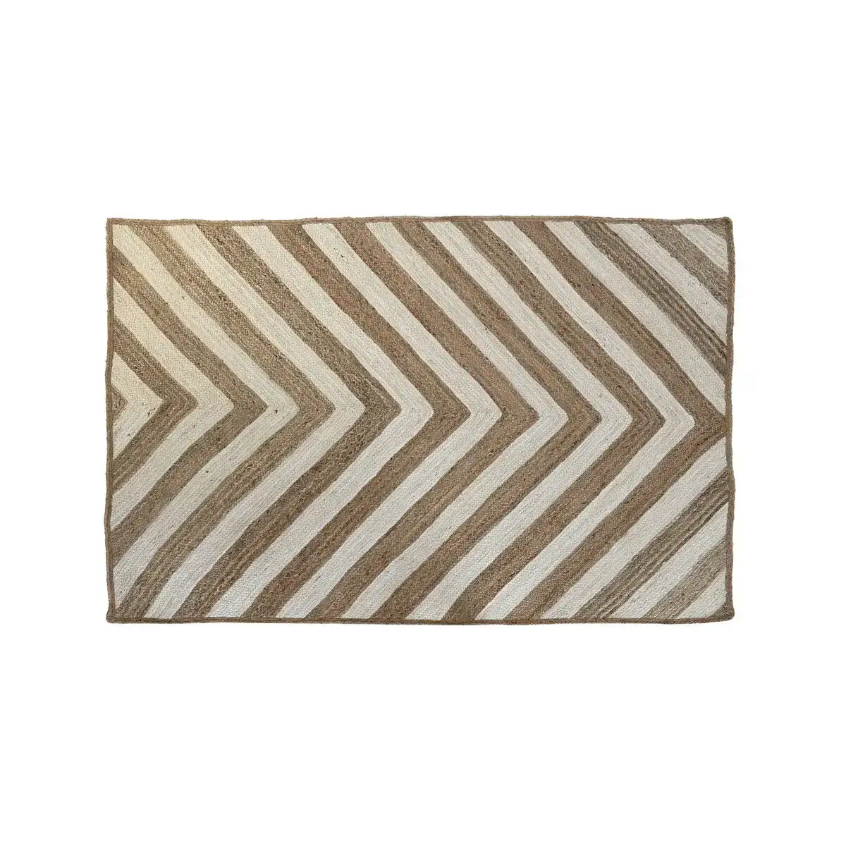 Tapis dkd home decor scandi blanc marron clair jute 120 x 180 x 1 cm _3719. DIAYTAR COTE D'IVOIRE - Où Choisir Devient une Découverte. Explorez notre boutique en ligne et trouvez des articles qui vous surprennent et vous ravissent à chaque clic.