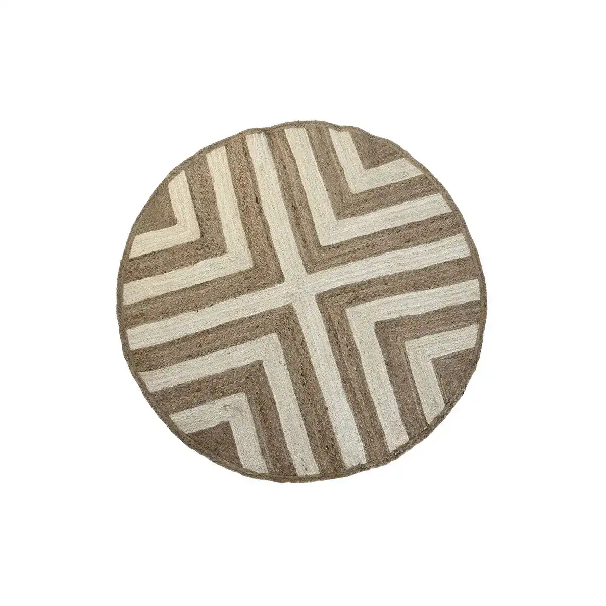 Tapis dkd home decor scandi blanc marron clair jute 200 x 200 x 1 cm _7031. DIAYTAR COTE D'IVOIRE - Votre Passage vers l'Éclat et la Beauté. Explorez notre boutique en ligne et trouvez des produits qui subliment votre apparence et votre espace.