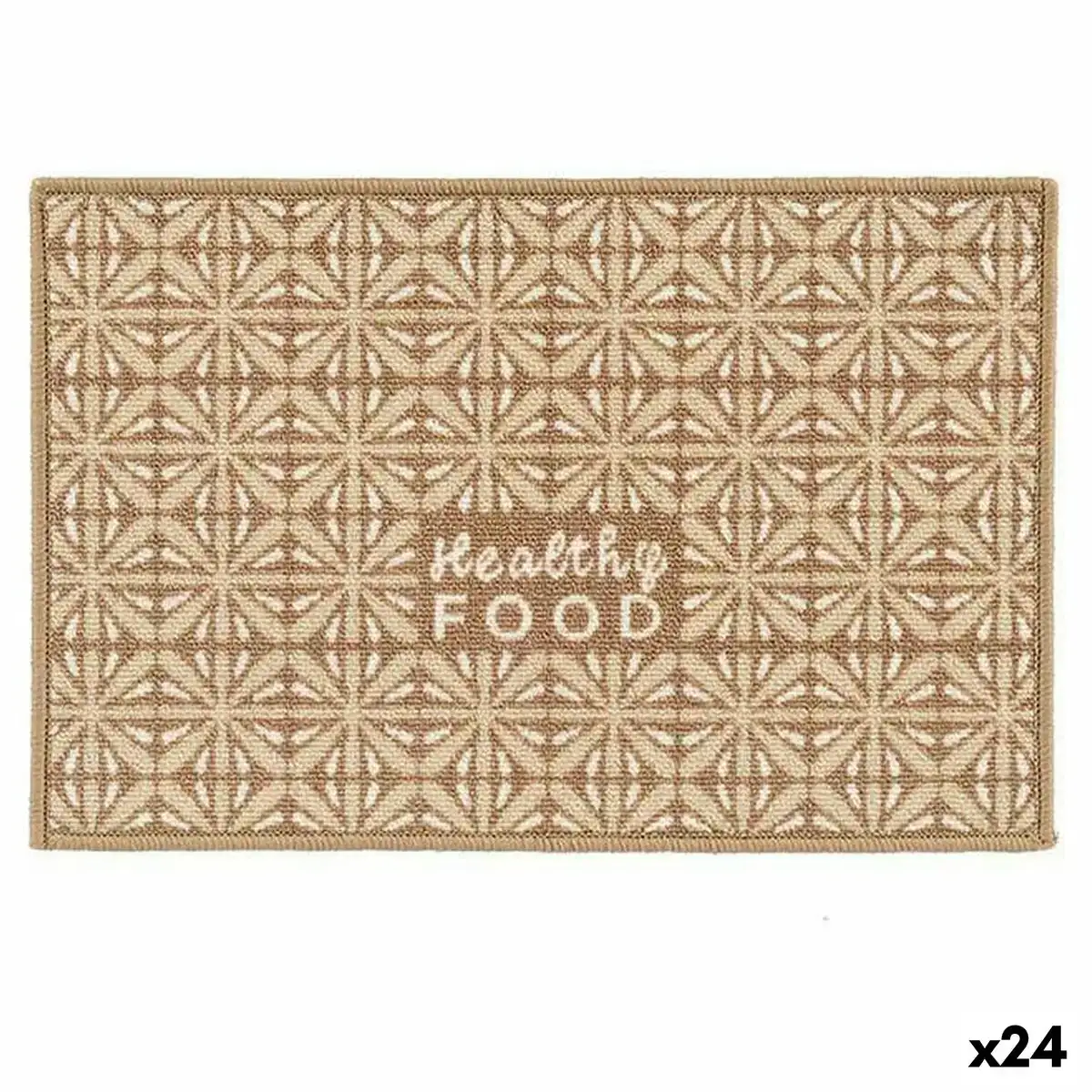 Tapis healthy food 40 x 1 x 60 cm beige polyamide latex 24 unites _8476. DIAYTAR COTE D'IVOIRE - Où Choisir est un Plaisir Responsable. Explorez notre boutique en ligne et adoptez des produits qui reflètent notre engagement envers la durabilité.