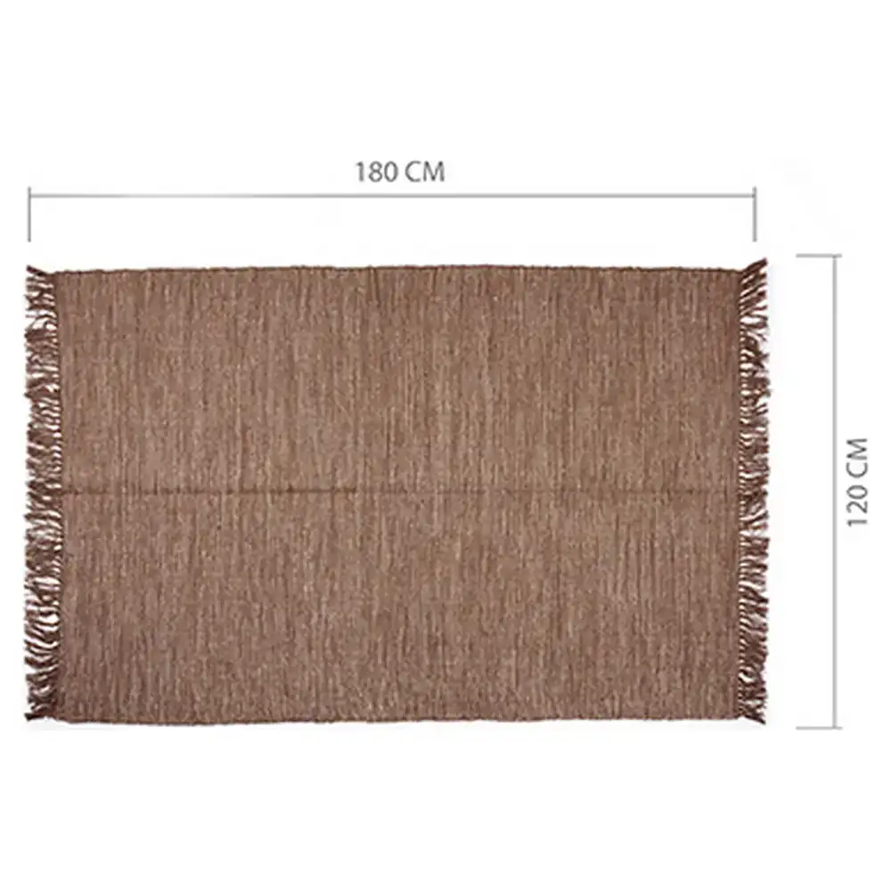 Tapis marron coton 120 x 1 x 180 cm _8859. DIAYTAR COTE D'IVOIRE - Là où l'Élégance Devient un Mode de Vie. Naviguez à travers notre gamme et choisissez des produits qui apportent une touche raffinée à votre quotidien.