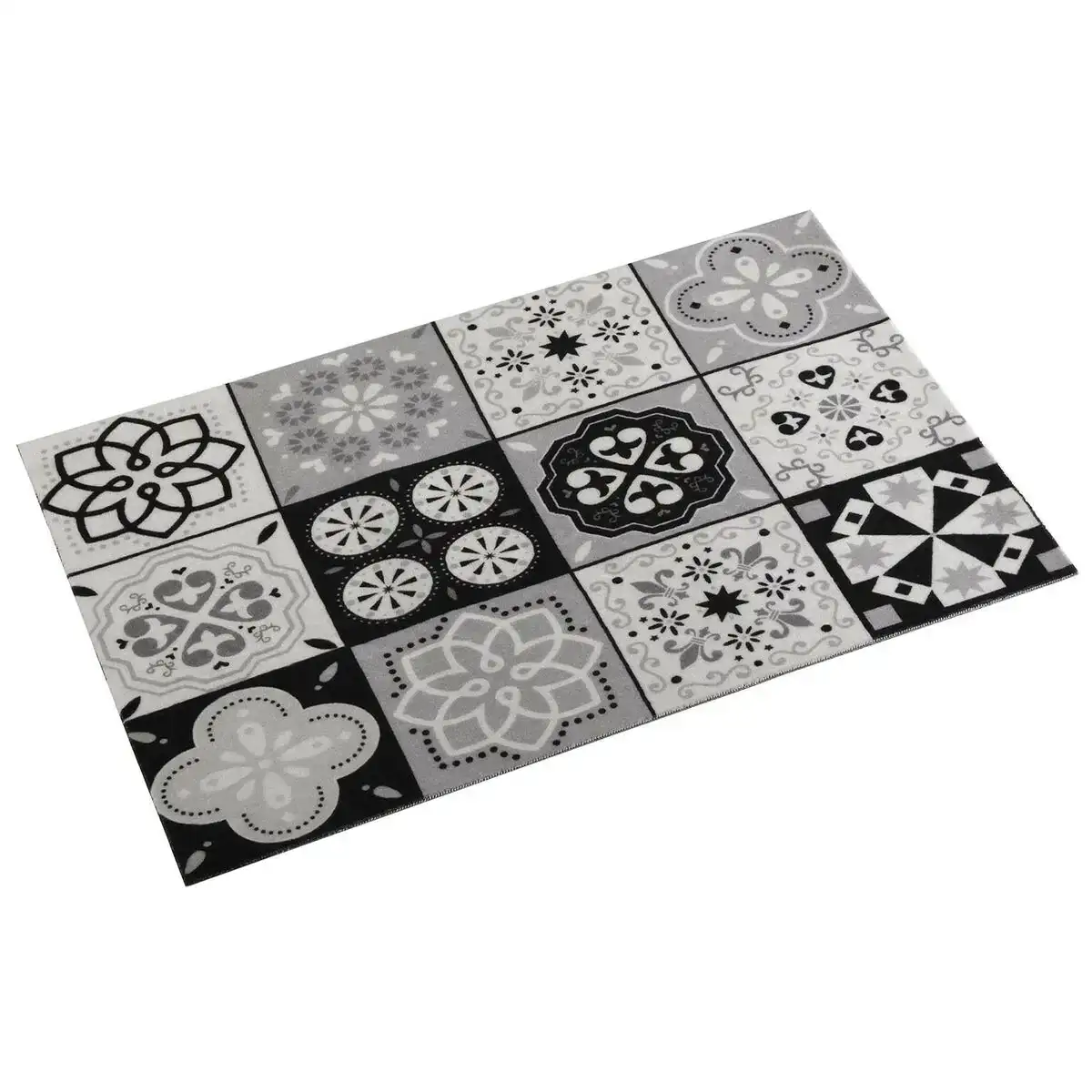 Tapis mosaic versa blk noir polyester 50 x 2 x 80 cm _7657. DIAYTAR COTE D'IVOIRE - Où Choisir Devient une Découverte. Explorez notre boutique en ligne et trouvez des articles qui vous surprennent et vous ravissent à chaque clic.