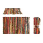 Tapis multicouleur 80 x 120 cm _4454. DIAYTAR COTE D'IVOIRE - Où le Shopping Devient une Aventure Culturelle. Plongez dans notre univers de produits qui célèbrent l'héritage et l'artisanat du Côte d'Ivoire.