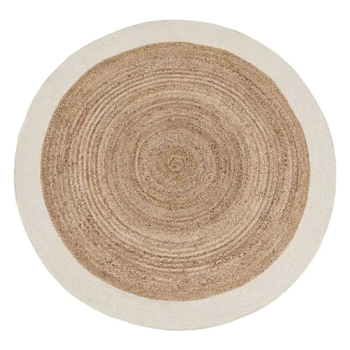 Tapis Naturel Blanc 180 x 180 cm Jute