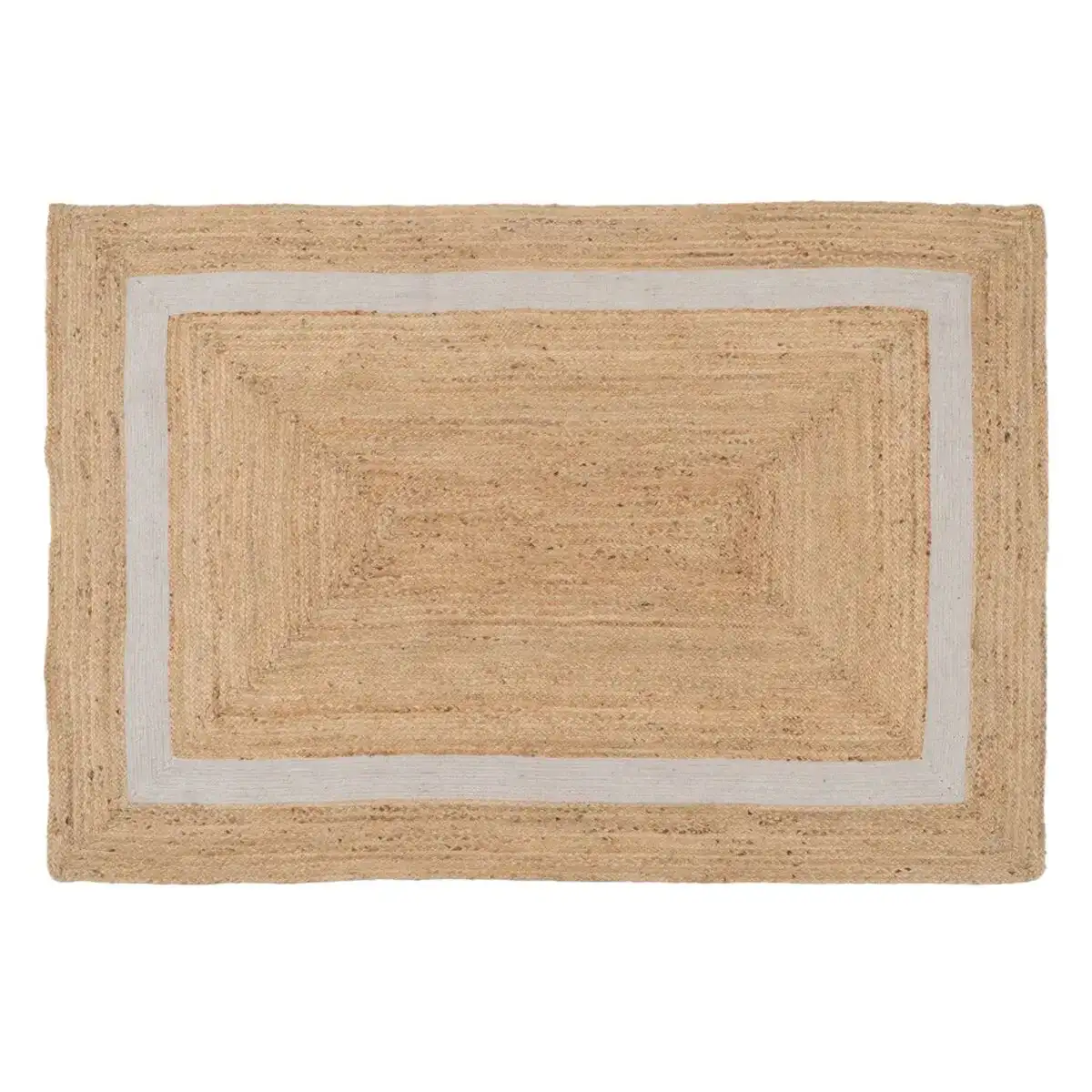 Tapis naturel blanc jute 230 x 160 cm_5794. Bienvenue sur DIAYTAR COTE D'IVOIRE - Où le Shopping est une Affaire Personnelle. Découvrez notre sélection et choisissez des produits qui reflètent votre unicité et votre individualité.