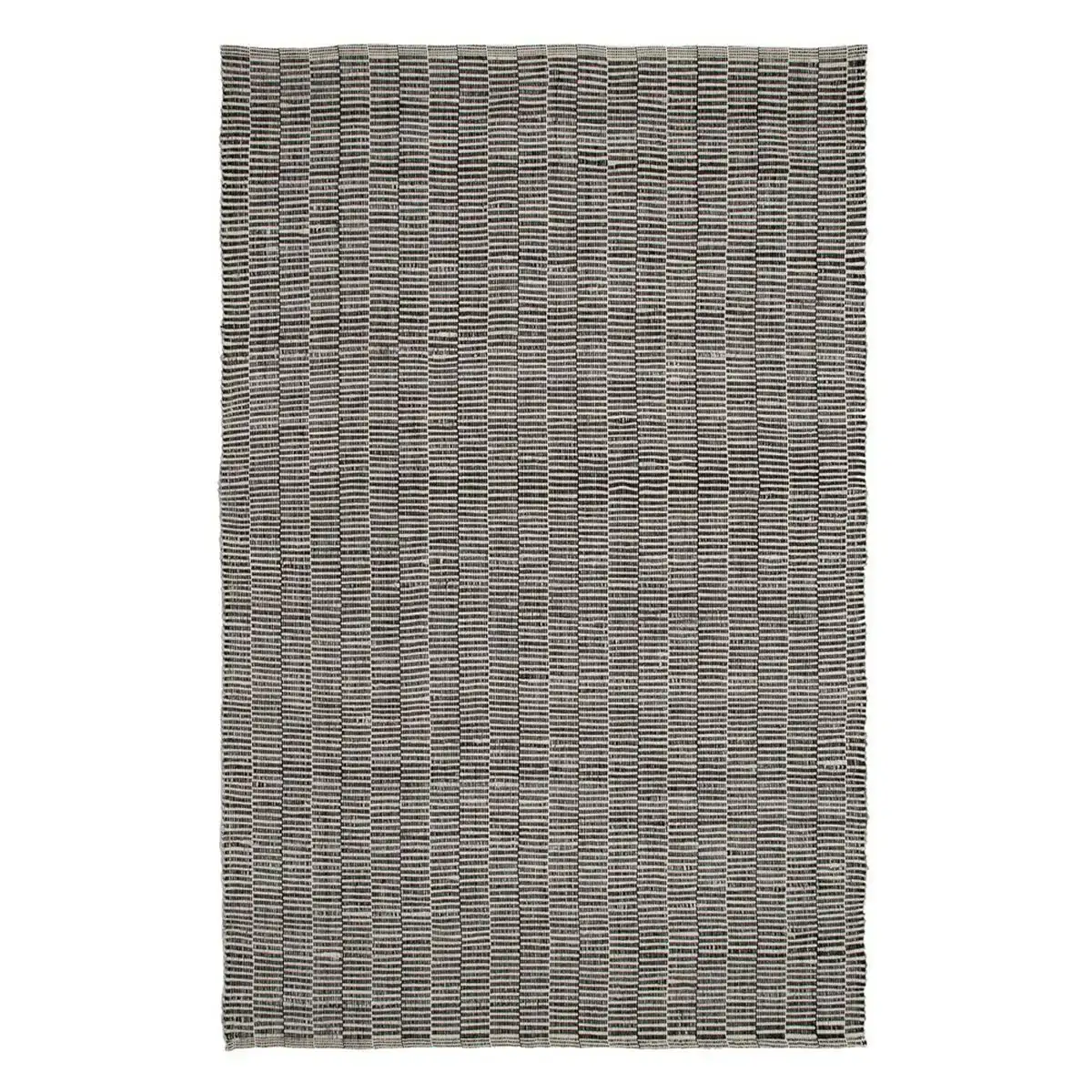 Tapis tissu synthetique noir creme 160 x 230 cm_4511. DIAYTAR COTE D'IVOIRE - L'Art de Vivre le Shopping Authentique. Découvrez notre boutique en ligne et trouvez des produits qui célèbrent la culture et l'héritage du Côte d'Ivoire.