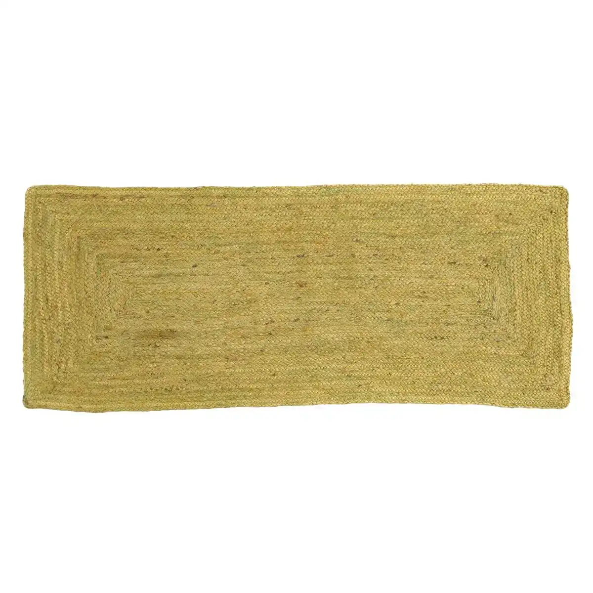 Tapis vert jute 170 x 70 cm_1203. DIAYTAR COTE D'IVOIRE - L'Univers de l'Élégance Accessible. Plongez dans notre catalogue et choisissez des produits qui allient sophistication et accessibilité pour un shopping exquis.