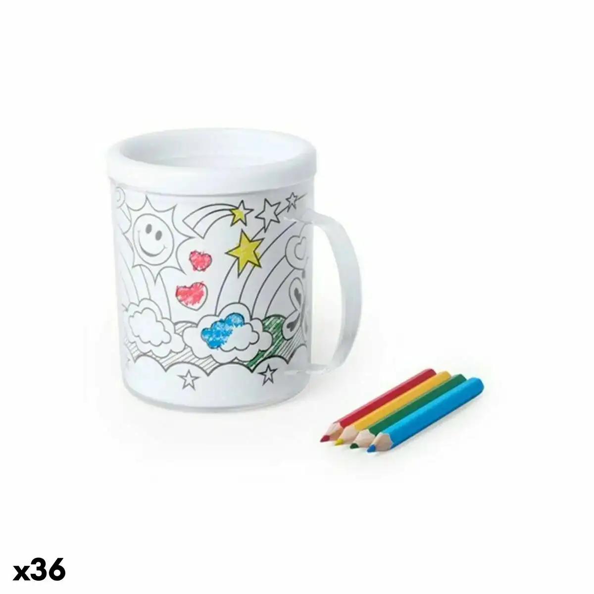 Tasse 146020 feuilles a colorier 320 ml 36 unites _5041. DIAYTAR COTE D'IVOIRE - Où le Shopping Devient une Aventure Culturelle. Plongez dans notre univers de produits qui célèbrent l'héritage et l'artisanat du Côte d'Ivoire.