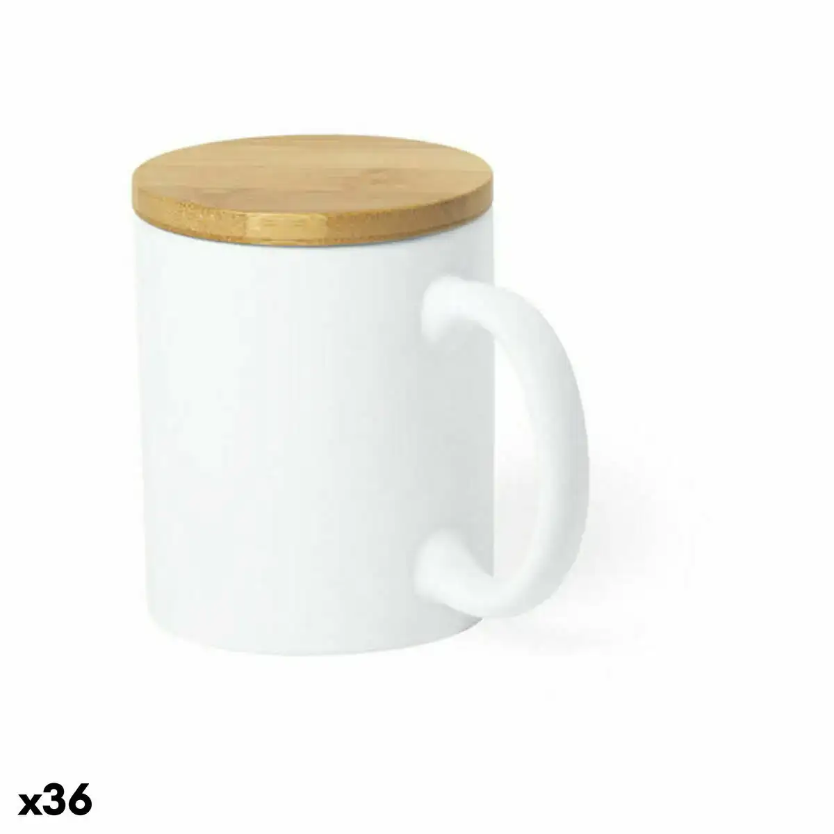 Tasse avec couvercle 146586 ceramique blanc 370 ml 36 unites _7487. DIAYTAR COTE D'IVOIRE - Votre Escapade Shopping Virtuelle. Explorez notre boutique en ligne et dénichez des trésors qui évoquent la culture et le savoir-faire sénégalais, un clic à la fois.