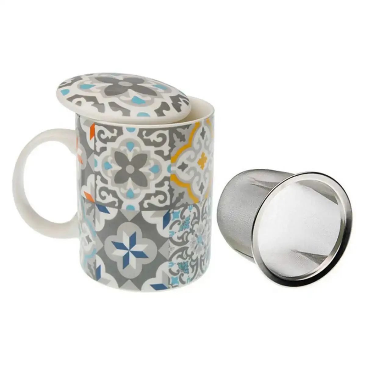 Tasse avec filtre pour infusions versa alfama porcelaine gres 8 x 10 x 8 cm _2174. DIAYTAR COTE D'IVOIRE - Où Choisir est un Acte de Création. Naviguez à travers notre plateforme et choisissez des produits qui complètent votre histoire personnelle.