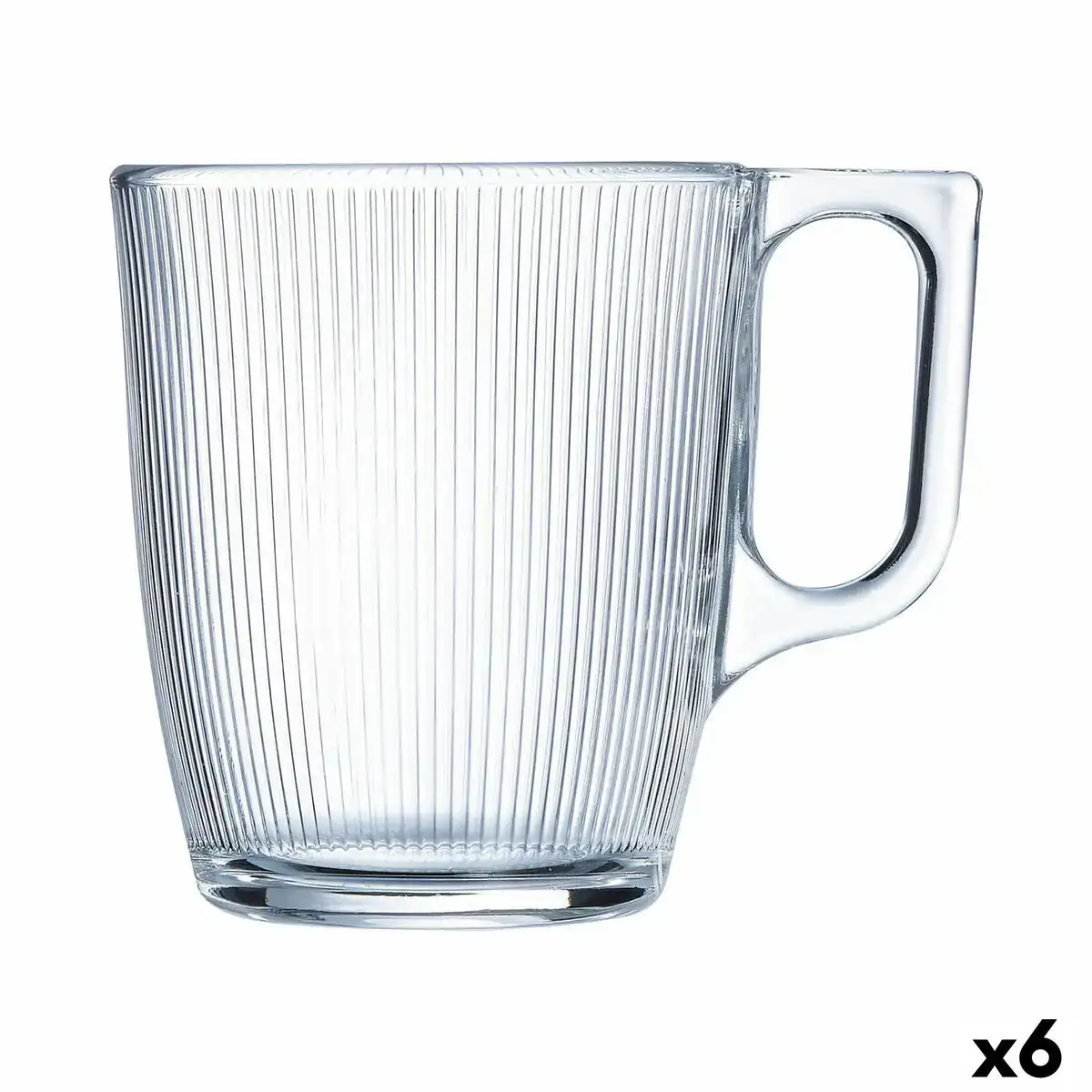 Tasse luminarc stripy petit dejeuner transparent verre 250 ml 6 unites _6722. DIAYTAR COTE D'IVOIRE - L'Artisanat à Portée de Clic. Découvrez notre boutique en ligne pour trouver des produits uniques qui célèbrent la créativité et l'artisanat sénégalais.