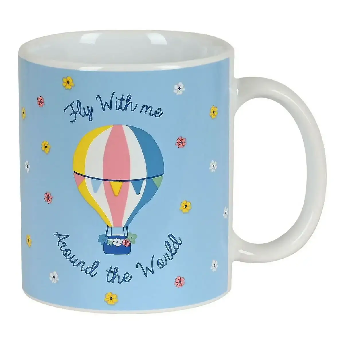 Tasse mug blackfit8 fly with me ceramique blanc bleu ciel 350 ml _4586. Bienvenue dans l'univers captivant de DIAYTAR COTE D'IVOIRE - Votre Plateforme de Shopping Tout-en-Un. Parcourez notre boutique en ligne pour découvrir des produits uniques, allant des articles ménagers aux élégants accessoires de mode.