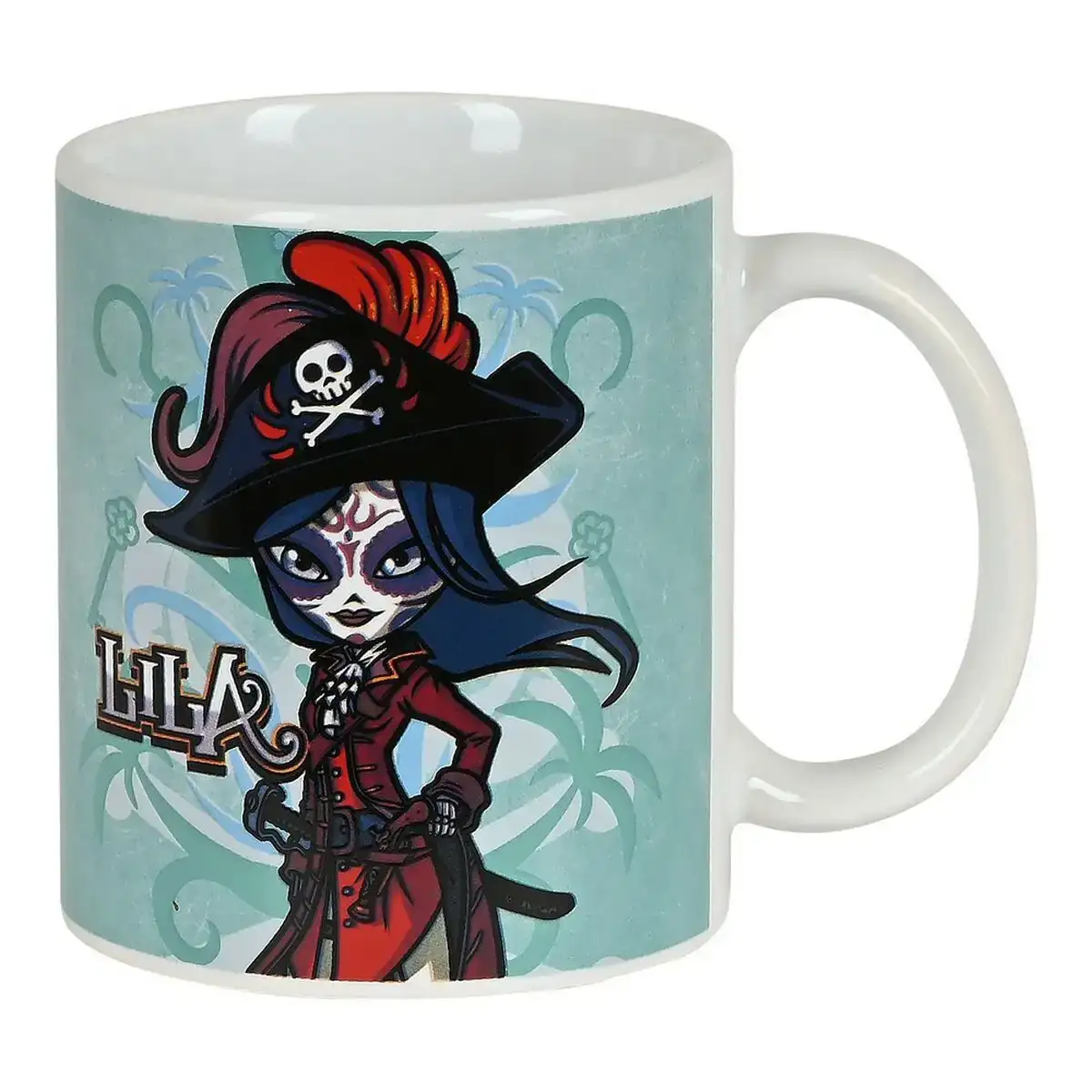 Tasse mug catrinas claire noelia y lila ceramique bleu 350 ml _8256. DIAYTAR COTE D'IVOIRE - Votre Destination pour un Shopping Inoubliable. Naviguez à travers notre catalogue et choisissez des produits qui vous marquent par leur originalité.