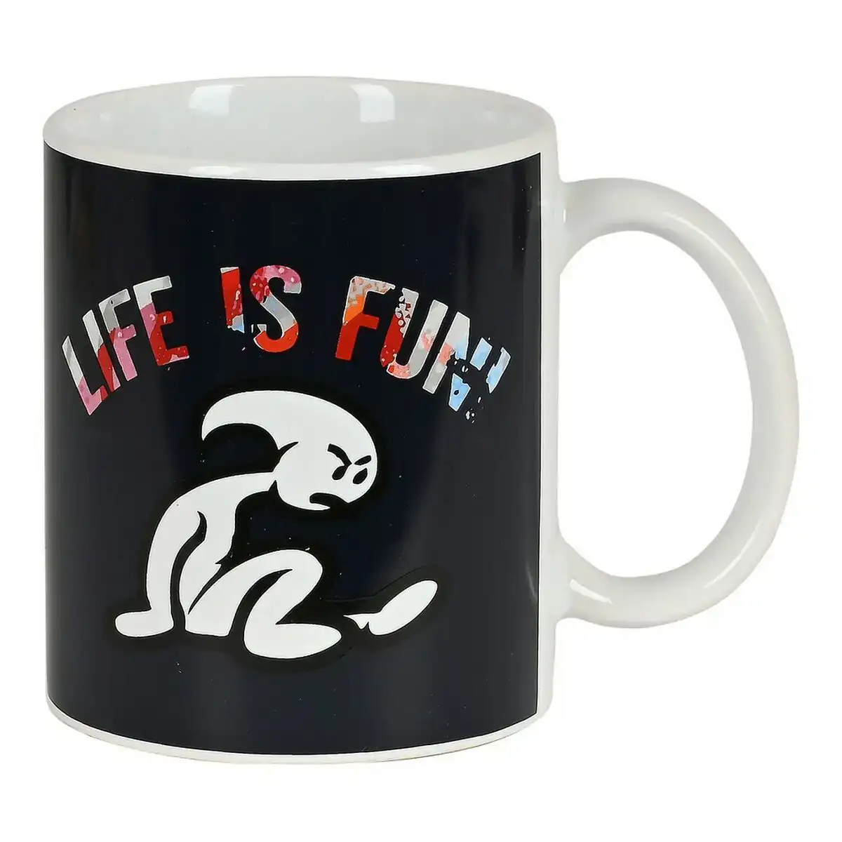 Tasse mug el nino life is fun ceramique multicouleur 350 ml _7499. DIAYTAR COTE D'IVOIRE - Où l'Élégance Rencontre l'Authenticité. Naviguez à travers notre boutique en ligne et choisissez des produits qui incarnent le style et la tradition du Côte d'Ivoire.