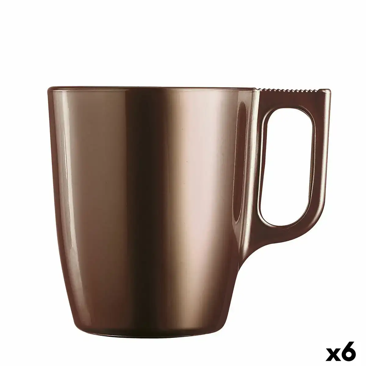 Tasse mug luminarc flashy marron 250 ml verre 6 unites _9383. DIAYTAR COTE D'IVOIRE - L'Écrin de Vos Désirs Shopping. Parcourez notre boutique en ligne et explorez des produits minutieusement choisis pour répondre à vos envies les plus exigeantes.