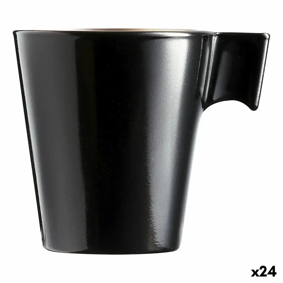 Tasse mug luminarc flashy noir 80 ml bicolore verre 24 unites _6017. Entrez dans l'Univers de DIAYTAR COTE D'IVOIRE - Où Chaque Produit a sa Place. Explorez nos rayons virtuels et choisissez des articles qui s'intègrent parfaitement à votre style de vie.