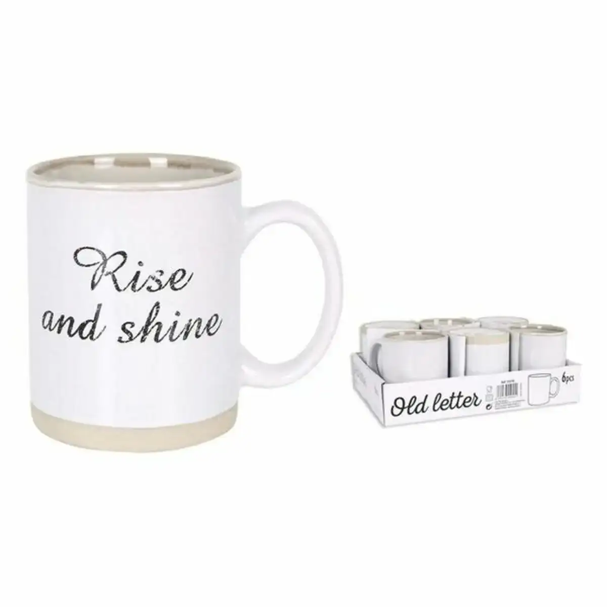 Tasse mug old letter ceramique 380 ml rectangulaire_2402. DIAYTAR COTE D'IVOIRE - Où Chaque Détail Compte. Naviguez à travers notre gamme variée et choisissez des articles qui ajoutent une touche spéciale à votre quotidien, toujours avec qualité et style.