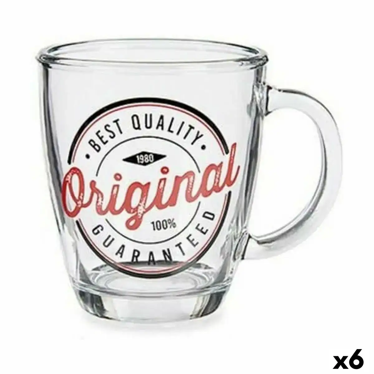 Tasse mug original transparent verre 6 unites 320 ml _6178. Entrez dans le Monde Éclectique de DIAYTAR COTE D'IVOIRE. Explorez nos catégories et dénichez des trésors qui reflètent la richesse et l'authenticité du Côte d'Ivoire.