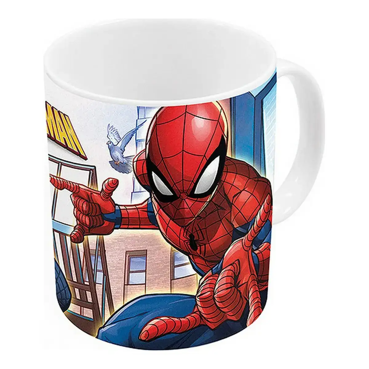Tasse mug spiderman great power ceramique rouge bleu 11 7 x 10 x 8 7 cm 350 ml _9323. DIAYTAR COTE D'IVOIRE - Où Chaque Produit est une Histoire à Raconter. Découvrez notre sélection de produits qui vous permettent de créer votre propre récit à travers vos achats.
