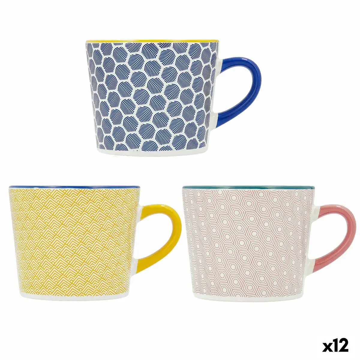 Tasse quid pippa ceramique multicouleur 350 ml 12 unites _9539. DIAYTAR COTE D'IVOIRE - Là où la Découverte est au Rendez-vous. Plongez dans notre catalogue et trouvez des articles qui éveilleront votre curiosité et élargiront vos horizons.