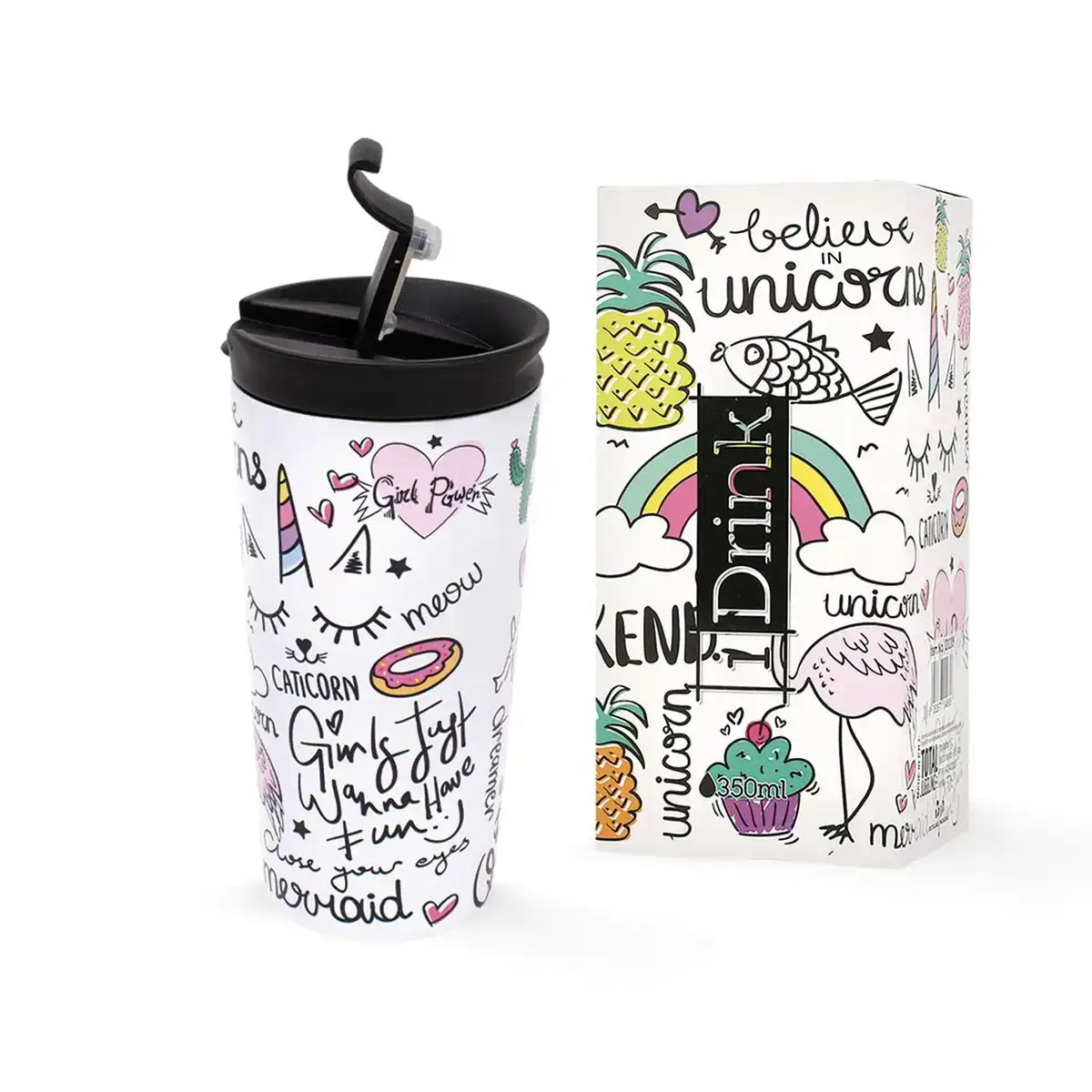 Tasse thermos avec couvercle itotal blanc licorne double paroi acier inoxydable 350 ml_7953. Plongez dans l'Univers de DIAYTAR COTE D'IVOIRE - Où la Qualité et la Diversité se rencontrent. Parcourez nos rayons virtuels pour trouver des produits répondant à tous les besoins, du confort de votre foyer.