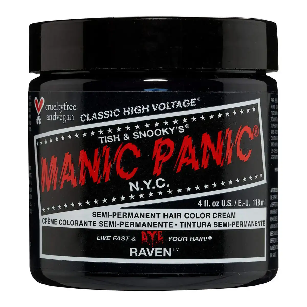 Teinture permanente classic manic panic hcr 11007 raven 118 ml _4099. Entrez dans l'Univers de DIAYTAR COTE D'IVOIRE - Où l'Innovation Rencontre la Tradition. Explorez notre sélection de produits modernes et traditionnels qui incarnent l'esprit dynamique du Côte d'Ivoire.
