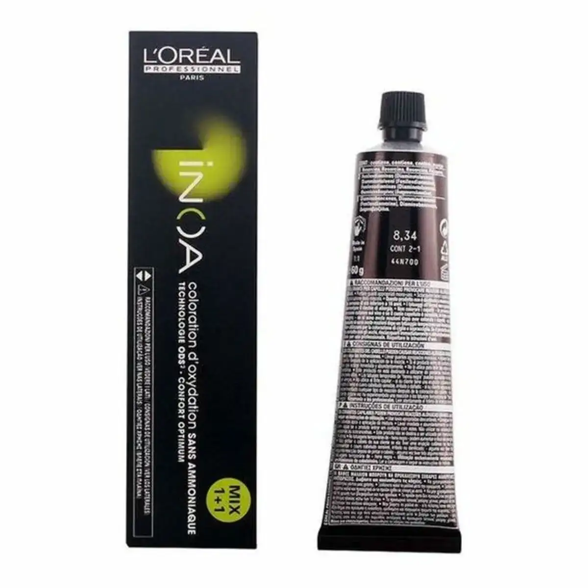 Teinture sans ammoniaque Inoa L'Oreal Expert Professionnel Nº 8,34