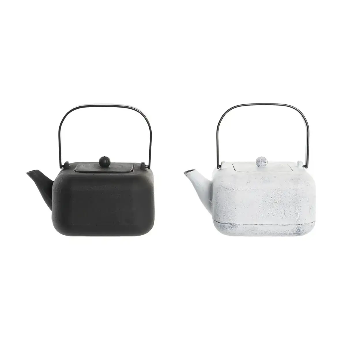Theiere dkd home decor noir acier inoxydable blanc 1 2 l 2 unites _7049. DIAYTAR COTE D'IVOIRE - L'Art de Choisir, l'Art de Vivre. Explorez notre univers de produits soigneusement sélectionnés pour vous offrir une expérience shopping riche et gratifiante.