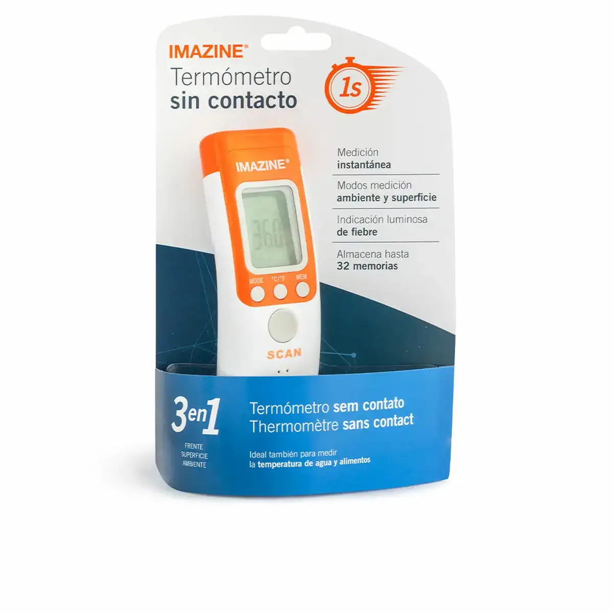 Thermometre imazine 3 en 1_9220. DIAYTAR COTE D'IVOIRE - Où Choisir est un Acte d'Amour pour le Côte d'Ivoire. Explorez notre boutique en ligne et choisissez des articles qui célèbrent la culture et l'artisanat du pays.