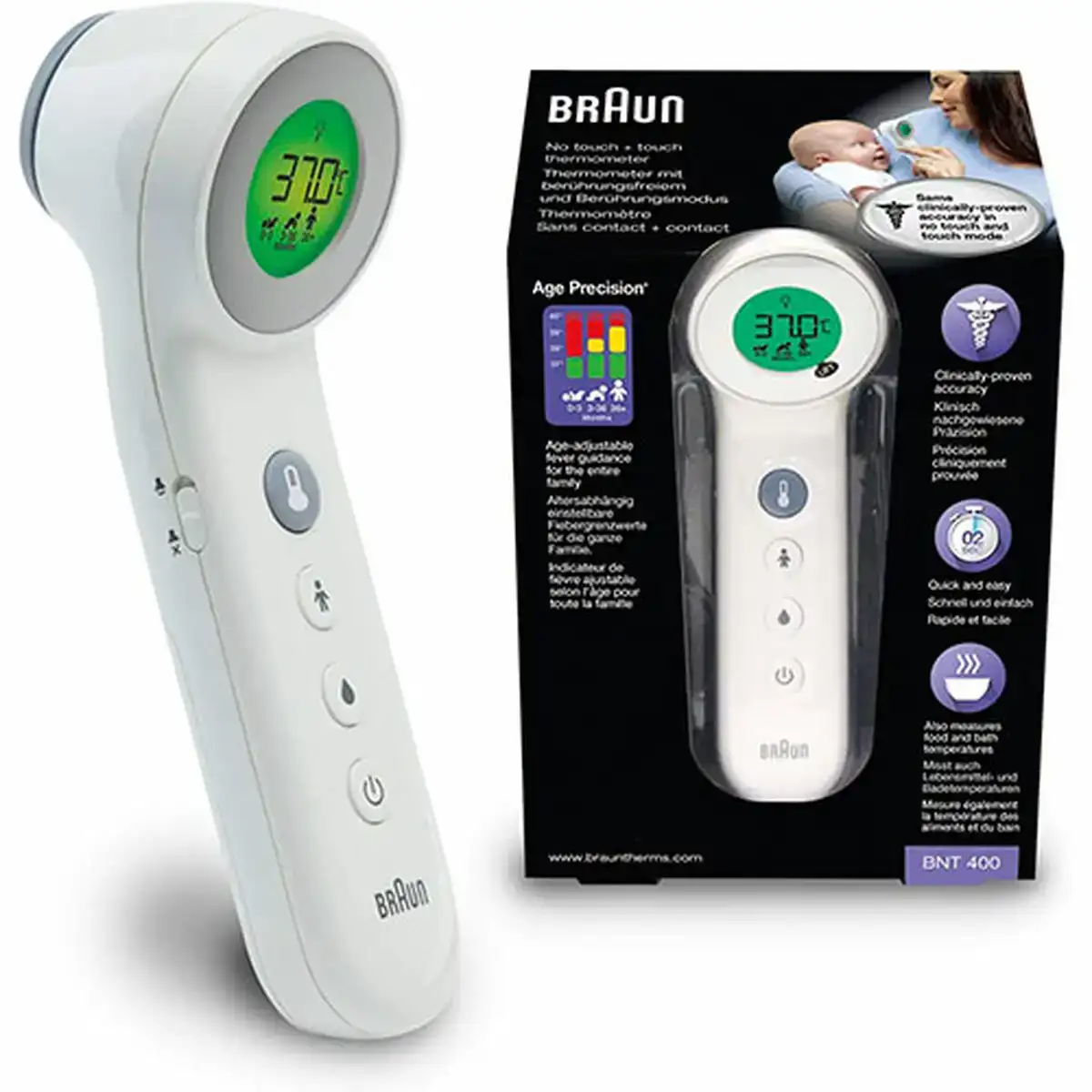 Thermometre numerique braun bnt400_2837. Bienvenue chez DIAYTAR COTE D'IVOIRE - Où Chaque Achat Fait une Différence. Découvrez notre gamme de produits qui reflètent l'engagement envers la qualité et le respect de l'environnement.