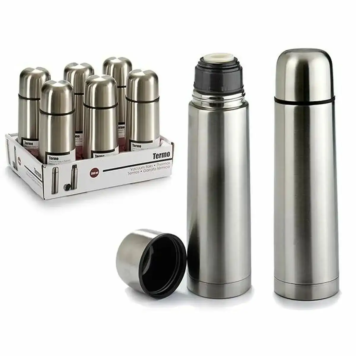 Thermos acier inoxydable argente_2946. DIAYTAR COTE D'IVOIRE - Où Chaque Sélection Vous Parle. Parcourez nos catégories et découvrez des produits qui reflètent vos passions et vos besoins, pour un shopping personnel et inspirant.