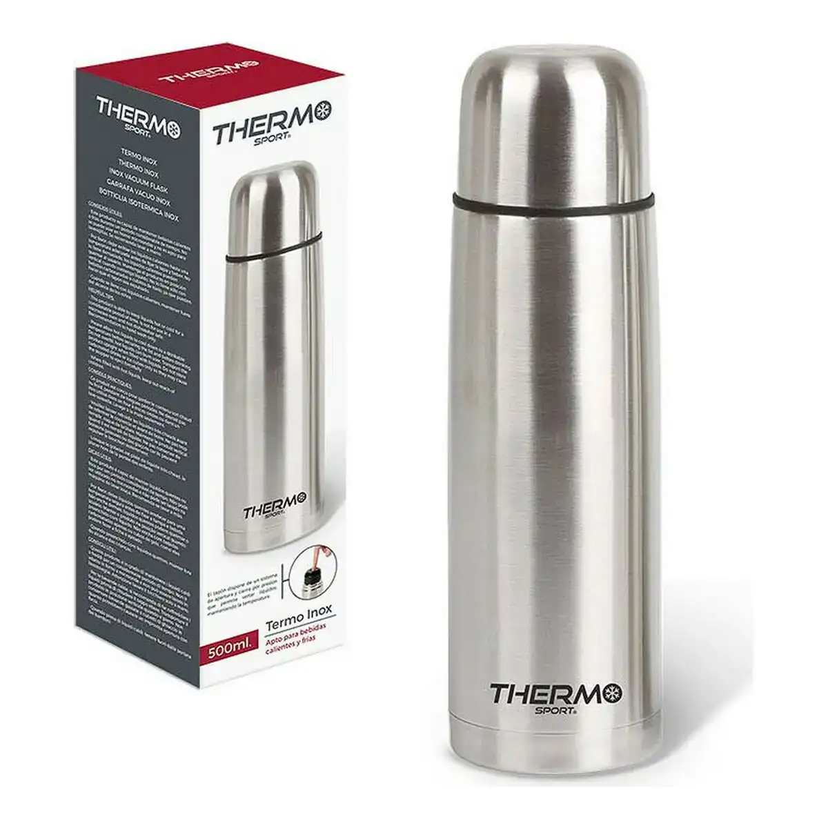 Thermos pour aliments thermosport acier inoxydable 500 ml 6 8 x 24 5 cm_4462. DIAYTAR COTE D'IVOIRE - L'Art de Choisir, l'Art de Vivre. Parcourez notre boutique en ligne et découvrez des produits qui transforment chaque choix en une expérience enrichissante.