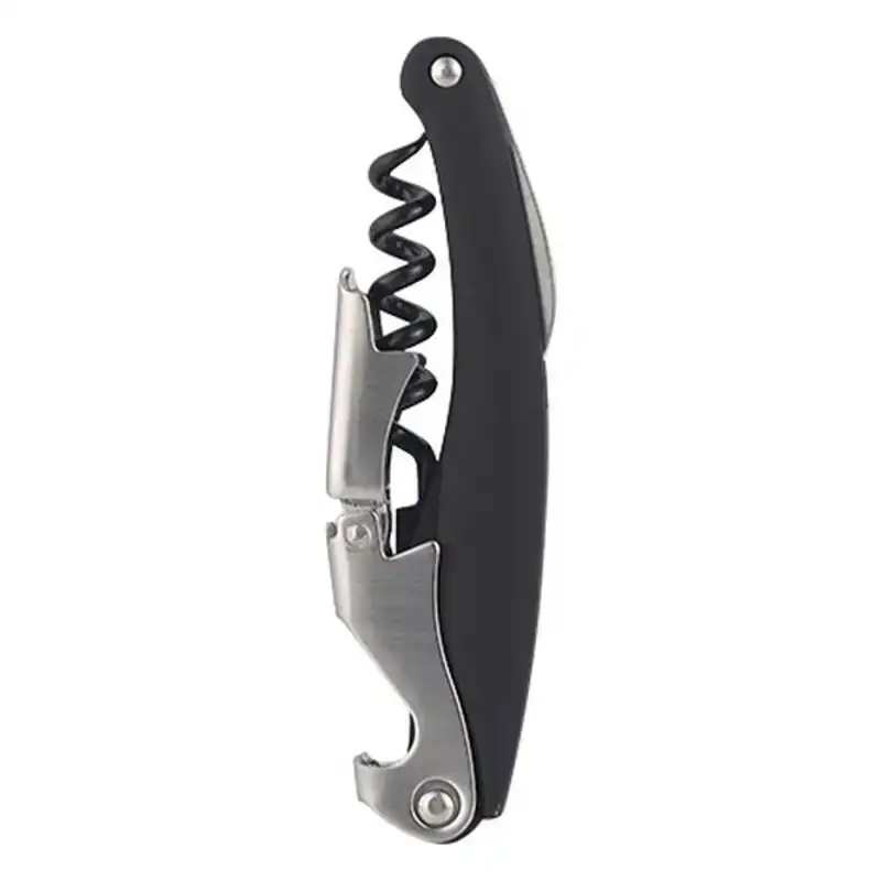 Tire bouchon avec coupe sceau et decapsuleur masterpro noir acier inoxydable_3065. DIAYTAR COTE D'IVOIRE - Là où Chaque Achat a du Sens. Explorez notre gamme et choisissez des produits qui racontent une histoire, du traditionnel au contemporain.