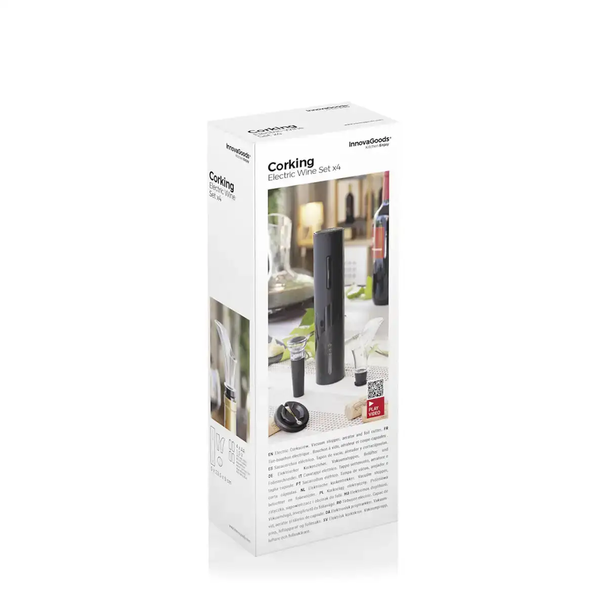 Tire bouchon electrique avec accessoires pour le vin corking innovagoods_4337. DIAYTAR COTE D'IVOIRE - Votre Portail Vers l'Exclusivité. Explorez notre boutique en ligne pour trouver des produits uniques et exclusifs, conçus pour les amateurs de qualité.