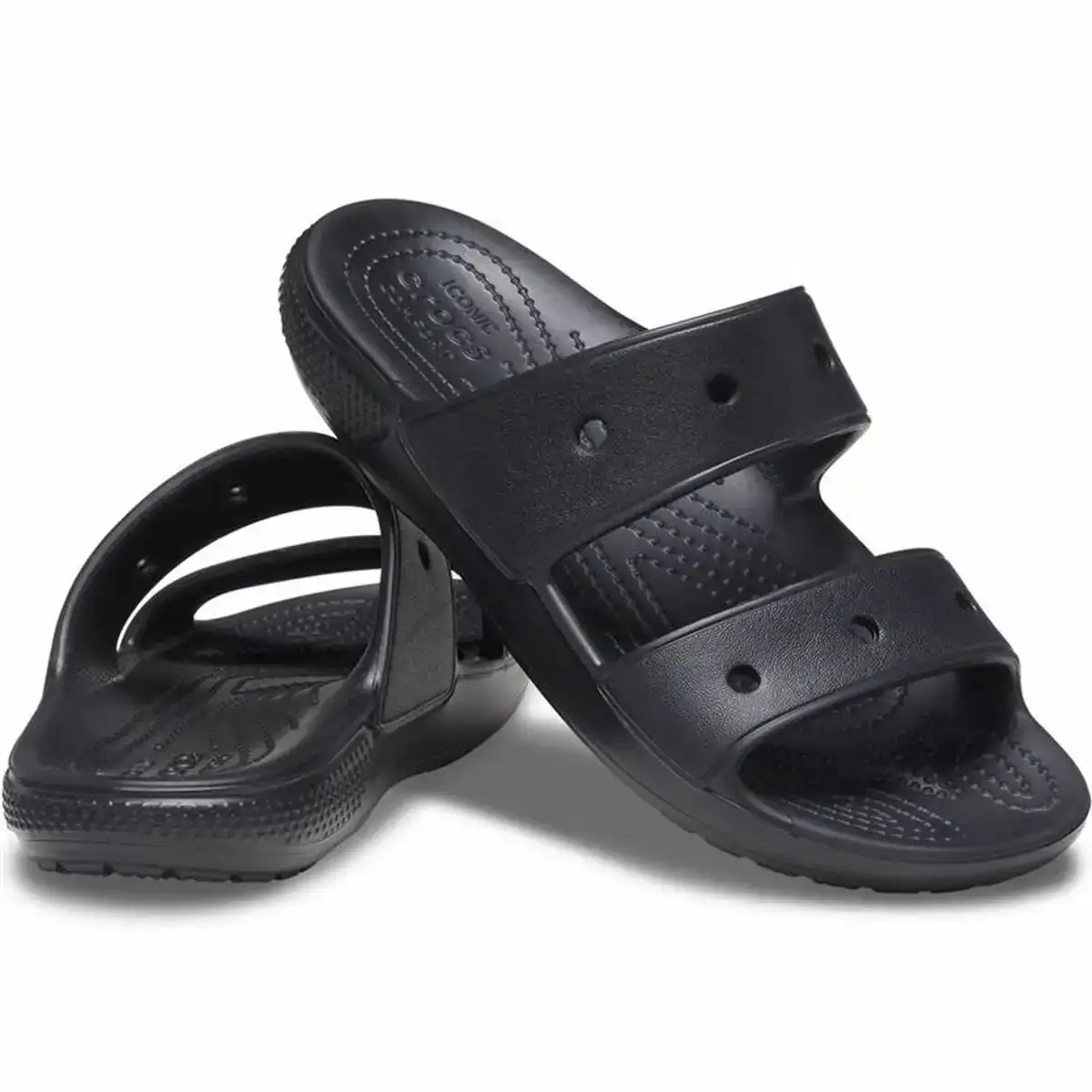 Tongs pour femmes crocs noir_2665. DIAYTAR COTE D'IVOIRE - L'Art de Choisir, l'Art de Se Distinquer. Naviguez à travers notre catalogue et choisissez des produits qui ajoutent une note d'élégance à votre style unique.