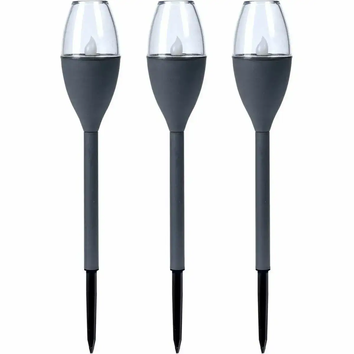 Torche de jardin progarden gris fonce 21 x 8 x 31 cm 3 unites _9230. DIAYTAR COTE D'IVOIRE - Votre Boutique en Ligne, Votre Histoire. Explorez notre sélection et découvrez des produits qui reflètent votre parcours et vos aspirations, un achat à la fois.