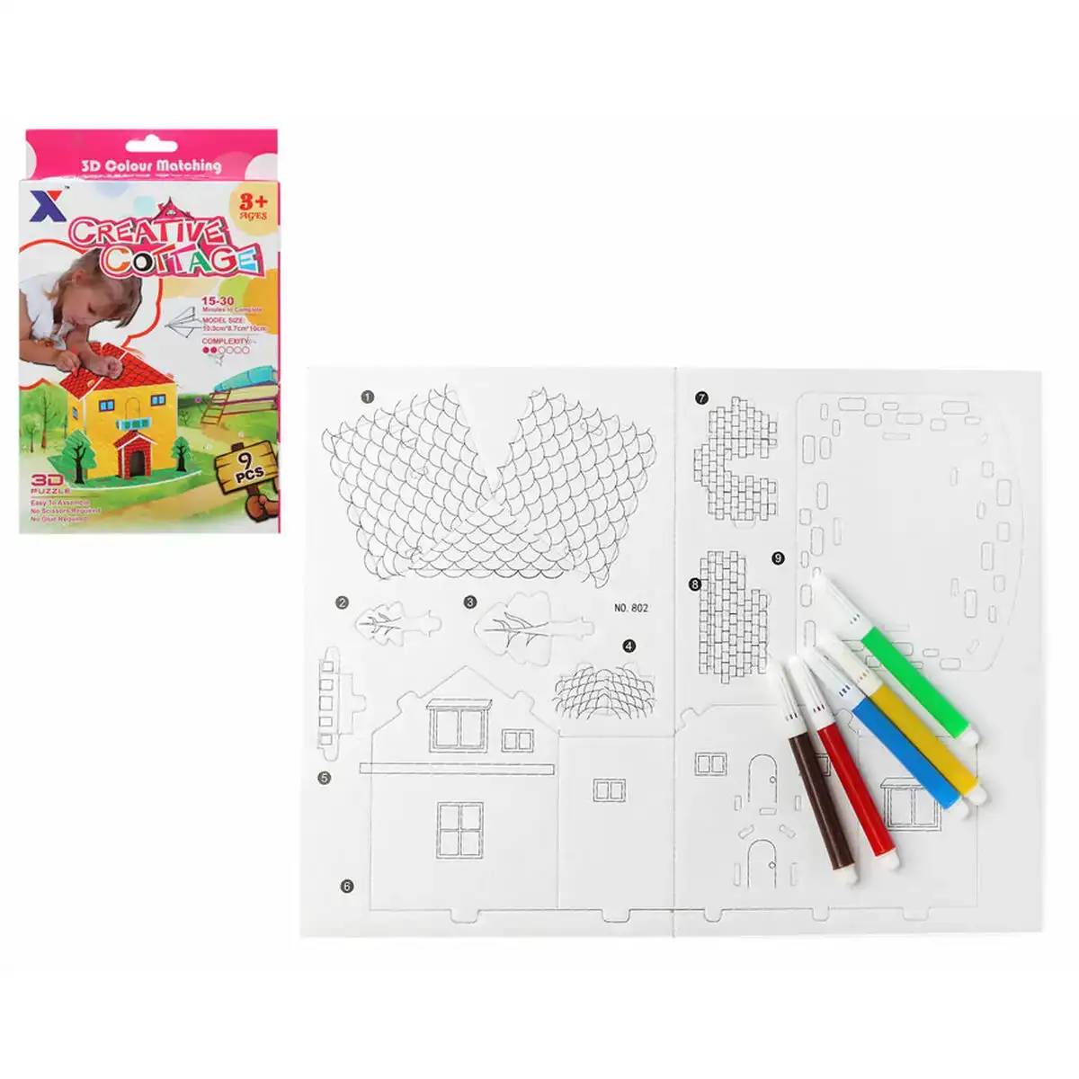 Travaux manuel 3d puzzle a colorier_1508. DIAYTAR COTE D'IVOIRE - Où Chaque Achat Raconte une Histoire. Parcourez notre boutique en ligne pour trouver des articles qui évoquent le savoir-faire et la tradition du Côte d'Ivoire.