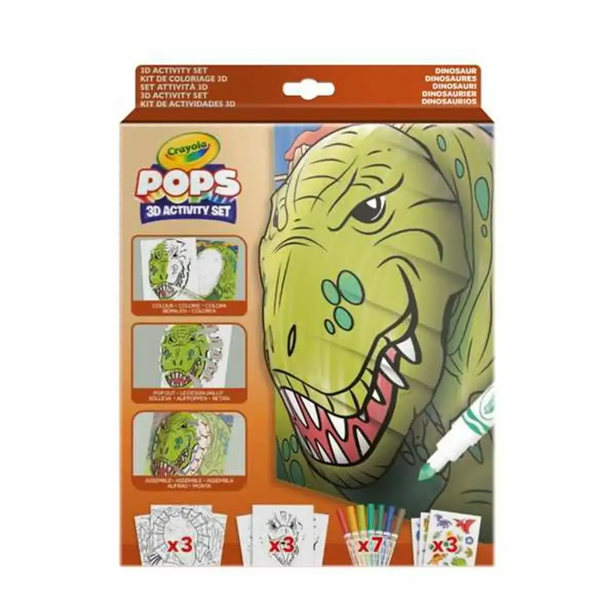 Travaux manuel crayola 3d color pops dinosaures_8735. DIAYTAR COTE D'IVOIRE - Là où la Qualité se Marque d'une Touche Côte d'Ivoireaise. Naviguez à travers notre boutique en ligne et choisissez des produits qui allient excellence et tradition.